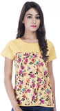 Peppermint Blues Casual Short Sleeve Floral Print Women's Top