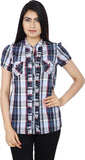 Eves Pret A Porter Women's Checkered Casual Shirt