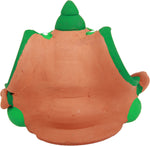 Adaa Terracotta - Bulge Green Ganesha Statue - Green Showpiece  -  6 cm