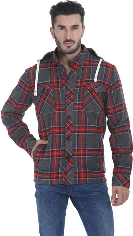 Zobello Men's Checkered Casual Shirt