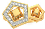 BlueStone Tripartite Axis Yellow Gold Diamond 18 K Ring