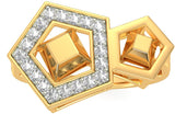 BlueStone Tripartite Axis Yellow Gold Diamond 18 K Ring