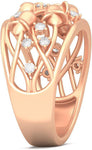 BlueStone Exquisite Tulip Rose Gold Diamond 14 K Ring