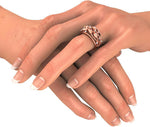 BlueStone Exquisite Tulip Rose Gold Diamond 14 K Ring