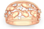 BlueStone Exquisite Tulip Rose Gold Diamond 14 K Ring