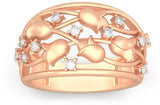 BlueStone Exquisite Tulip Rose Gold Diamond 14 K Ring