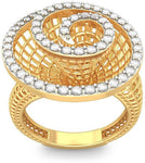 BlueStone Helix Lattice Yellow Gold Diamond 14 K Ring