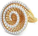 BlueStone Helix Lattice Yellow Gold Diamond 14 K Ring