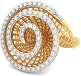 BlueStone Helix Lattice Yellow Gold Diamond 14 K Ring