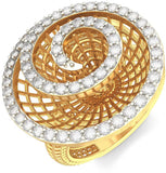 BlueStone Helix Lattice Yellow Gold Diamond 14 K Ring