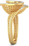 BlueStone Helix Lattice Yellow Gold Diamond 14 K Ring
