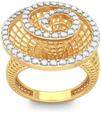 BlueStone Helix Lattice Yellow Gold Diamond 14 K Ring