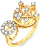 BlueStone Break Free Yellow Gold Diamond 18 K Ring