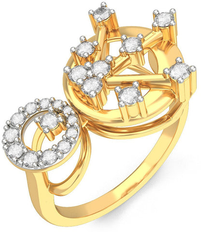 BlueStone Break Free Yellow Gold Diamond 18 K Ring