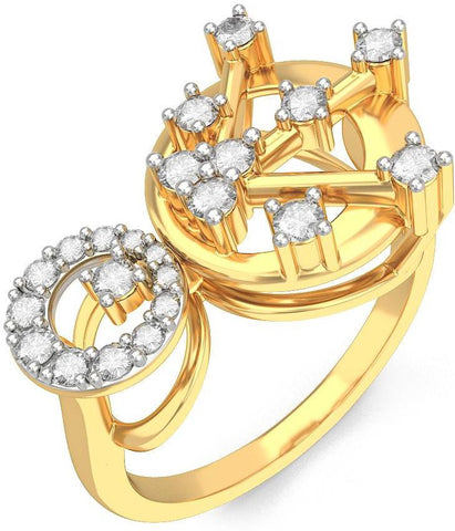 BlueStone Break Free Yellow Gold Diamond 18 K Ring