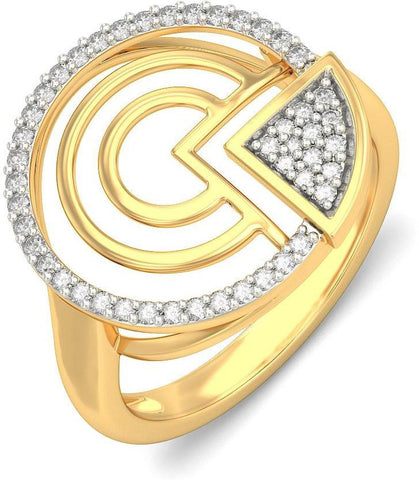 BlueStone Soar Free Yellow Gold Diamond 14 K Ring