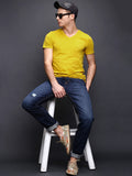 Wrogn Solid Men's V-neck T-Shirt