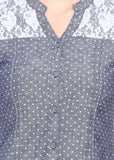Identiti Women's Polka Print Casual Shirt