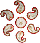 Alpana Arts Red Rangoli Showpiece  -  0.5 cm