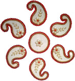Alpana Arts Red Rangoli Showpiece  -  0.5 cm