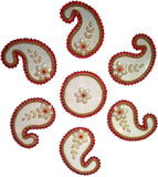Alpana Arts Red Rangoli Showpiece  -  0.5 cm