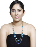 Galz4ever Fine Long Design Beaded Alloy Necklace