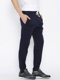 Hubberholme Solid Men's Dark Blue Track Pants