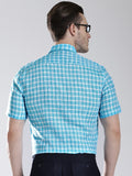 INVICTUS Men's Checkered Formal Linen Shirt