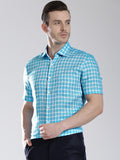 INVICTUS Men's Checkered Formal Linen Shirt