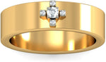 BlueStone The Crocio Band Yellow Gold Diamond 14 K Ring