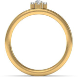BlueStone The Crocio Band Yellow Gold Diamond 14 K Ring