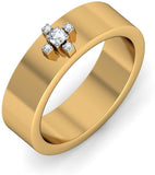 BlueStone The Crocio Band Yellow Gold Diamond 14 K Ring