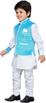 AJ Dezines Boy's Kurta, Waistcoat and Pyjama Set