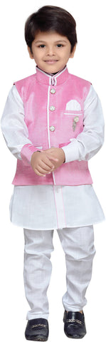 AJ Dezines Boy's Kurta, Waistcoat and Pyjama Set