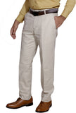 IndiWeaves Regular Fit Men's Linen White, Cream Trousers