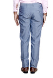 IndiWeaves Regular Fit Men's Linen Brown, Blue Trousers