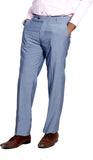 IndiWeaves Regular Fit Men's Linen Brown, Blue Trousers