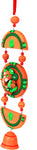 Adaa Ganesha Wall Hanging (3 Piece-Round) - Green Showpiece  -  25.5 cm