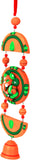 Adaa Ganesha Wall Hanging (3 Piece-Round) - Green Showpiece  -  25.5 cm