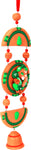 Adaa Ganesha Wall Hanging (3 Piece-Round) - Green Showpiece  -  25.5 cm