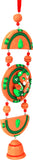 Adaa Ganesha Wall Hanging (3 Piece-Round) - Green Showpiece  -  25.5 cm