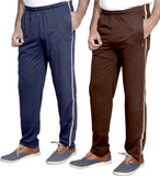 IndiWeaves Solid Men's Blue, Brown Track Pants