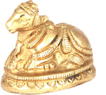 Adaa Sitting Nandi with Round Base Showpiece  -  4 cm
