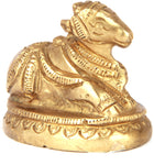 Adaa Sitting Nandi with Round Base Showpiece  -  4 cm