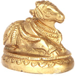 Adaa Sitting Nandi with Round Base Showpiece  -  4 cm