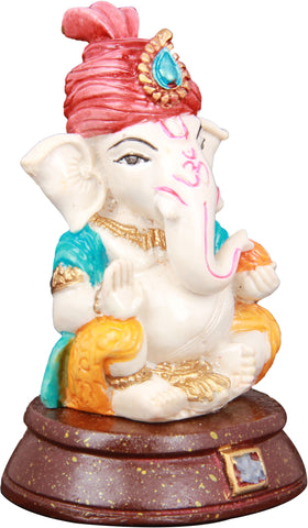 Adaa Pagdi Ganesh in Yellow Dhoti Showpiece  -  6.8580000000000005 cm