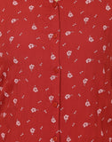 Eves Pret A Porter Women's Floral Print Casual Shirt