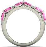BlueStone The Bougainvillea White Gold Sapphire, Diamond 18 K Ring