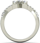 BlueStone The Morning Glory Band White Gold Diamond 18 K Ring