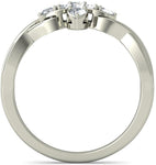 BlueStone The Aster White Gold Diamond 18 K Ring